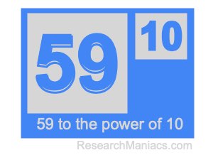 59 to the power of 10