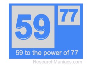 59 to the power of 77