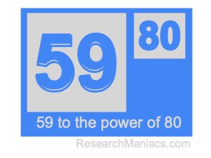 59 to the power of 80