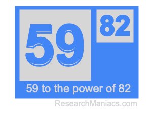 59 to the power of 82