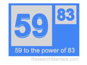 59 to the power of 83