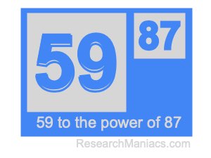 59 to the power of 87
