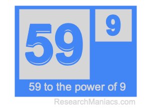 59 to the power of 9
