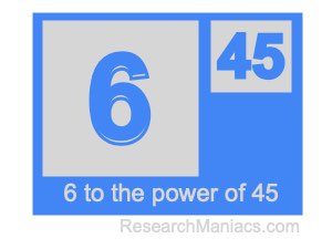 6 to the power of 45