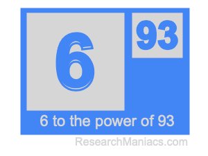 6 to the power of 93