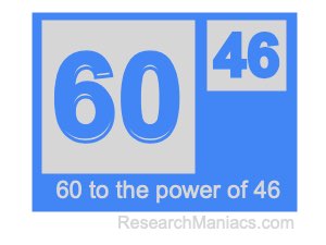 60 to the power of 46