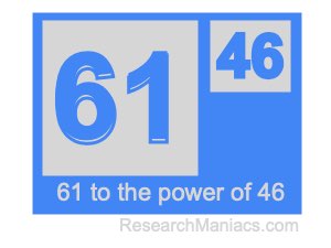 61 to the power of 46