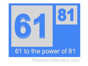 61 to the power of 81
