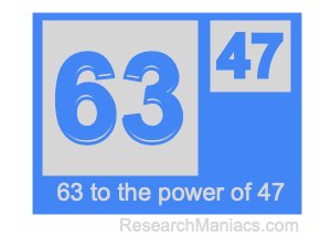 63 to the power of 47