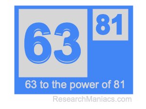 63 to the power of 81
