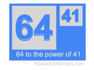 64 to the power of 41