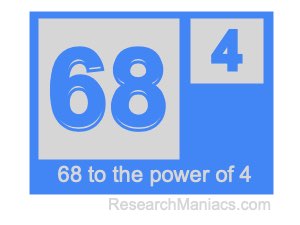 68 to the power of 4