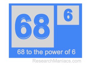 68 to the power of 6