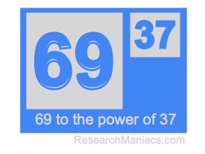 69 to the power of 37