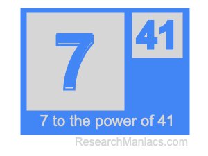 7 to the power of 41