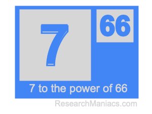 7 to the power of 66