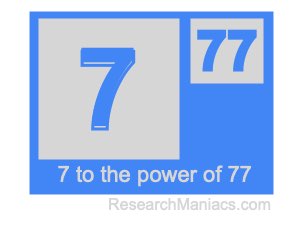 7 to the power of 77