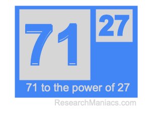 71 to the power of 27