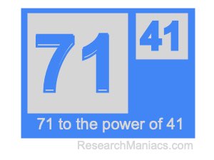 71 to the power of 41