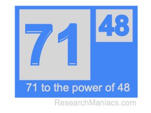 71 to the power of 48