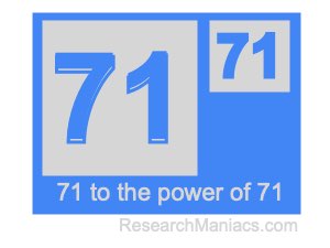 71 to the power of 71