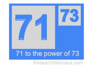 71 to the power of 73