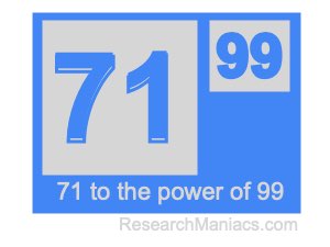 71 to the power of 99