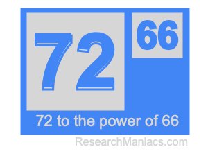 72 to the power of 66
