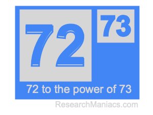 72 to the power of 73