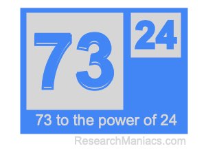 73 to the power of 24