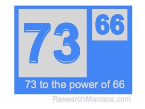 73 to the power of 66