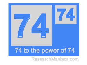 74 to the power of 74