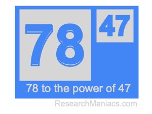 78 to the power of 47