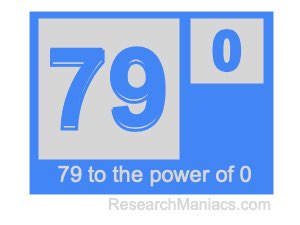 79 to the power of 0
