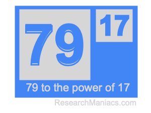 79 to the power of 17