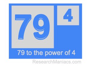 79 to the power of 4