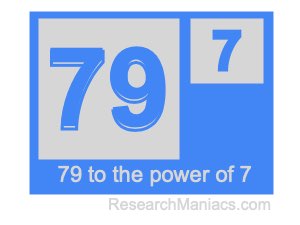 79 to the power of 7