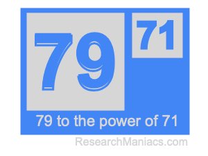 79 to the power of 71