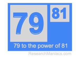 79 to the power of 81