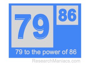 79 to the power of 86