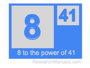 8 to the power of 41