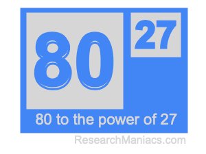 80 to the power of 27