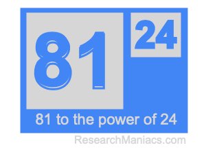 81 to the power of 24