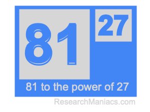 81 to the power of 27