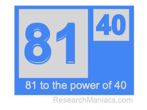 81 to the power of 40