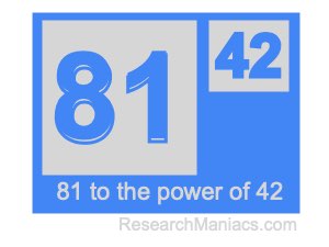 81 to the power of 42