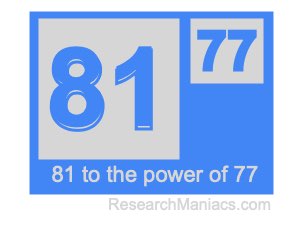 81 to the power of 77