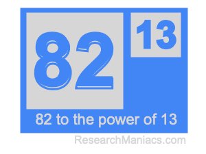 82 to the power of 13