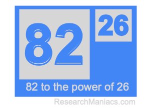 82 to the power of 26