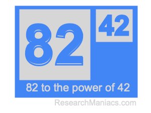 82 to the power of 42